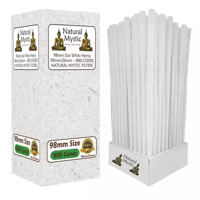 natural mystic box of 98mm/26mm white cones