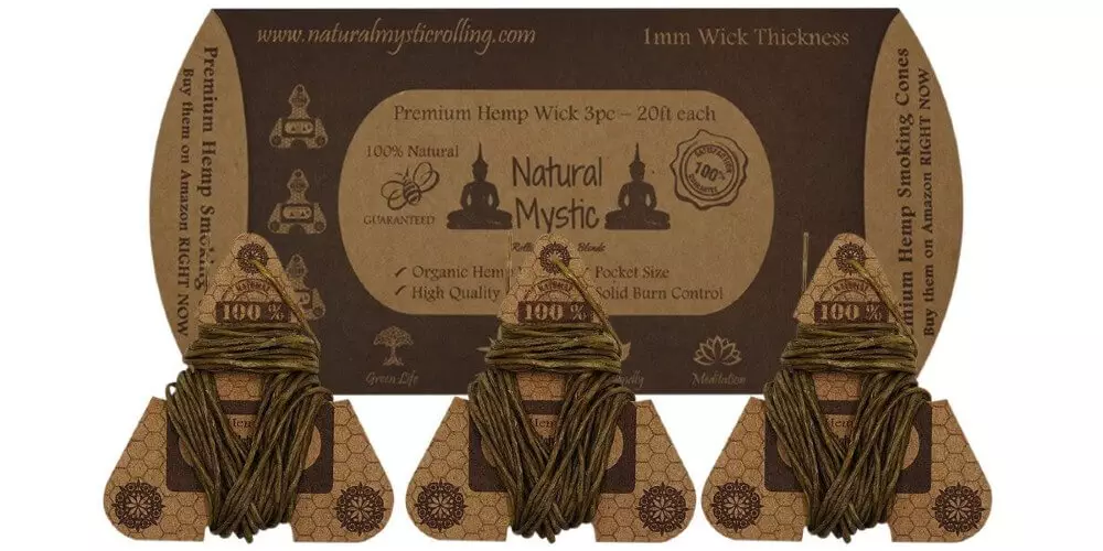 packaging of natural mystic hemp wick
