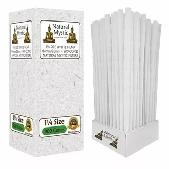 natural mystic box of 84mm/26mm white cones