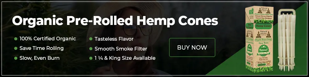 natural mystic hemp cones features banner